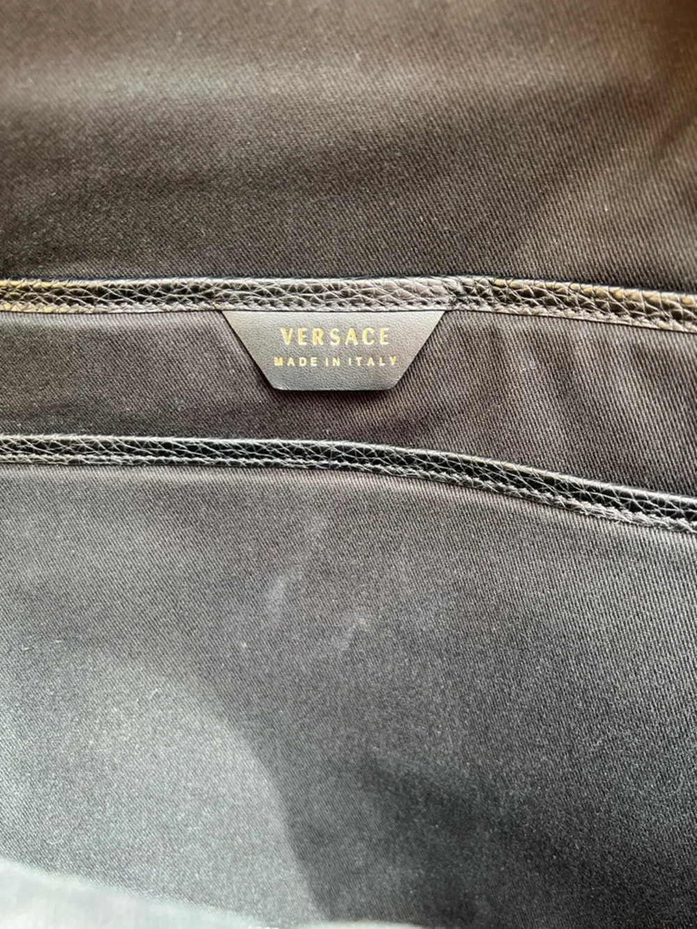 Versace Leather Medusa Backpack Black Travel Bag